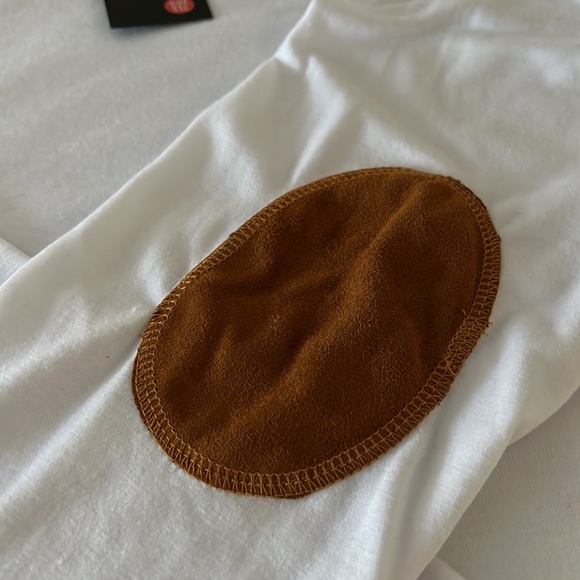 NWT Long Sleeve Jersey Knit Top size XXL Button Details Elbow Patch Unique Shirt - Picture 10 of 10